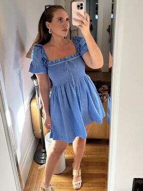 seraphina mini nap dress multi gingham Hill house Seraphina Mini Nap Dress by Hill House